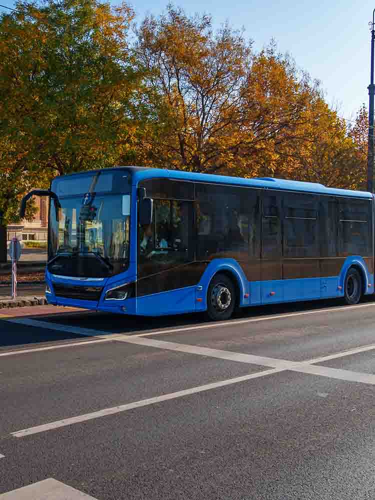 city bus on street