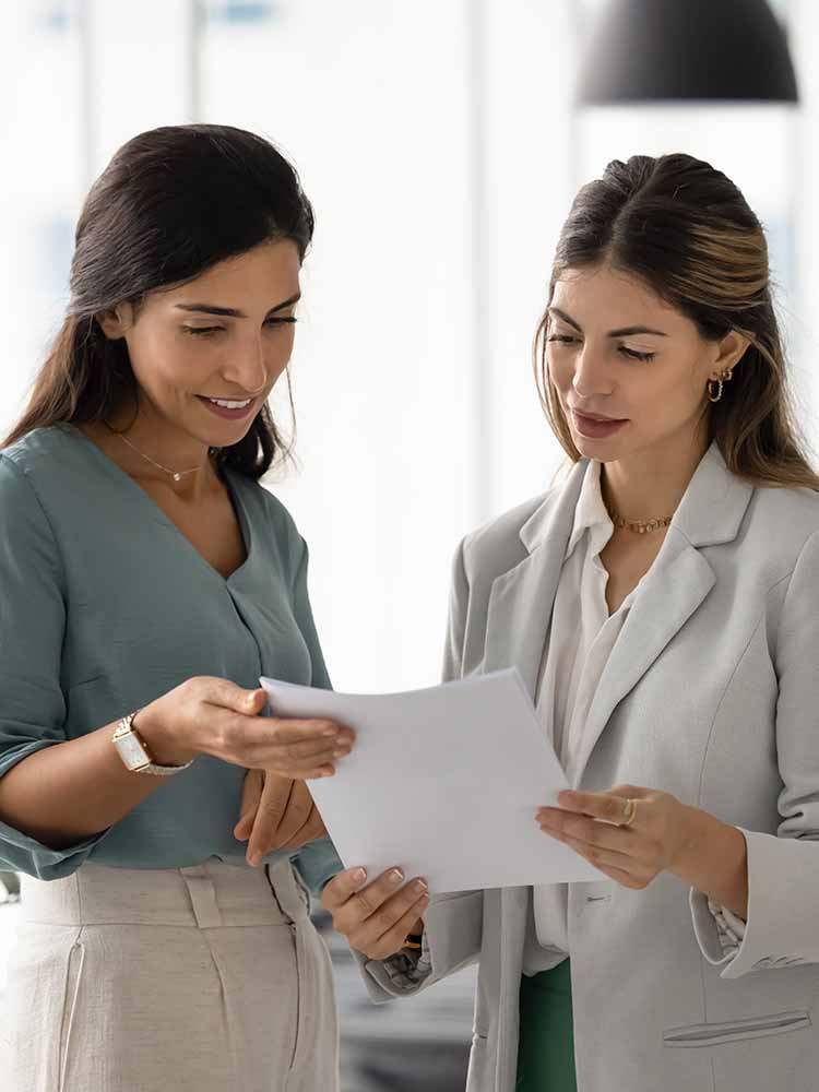 business woman smiling