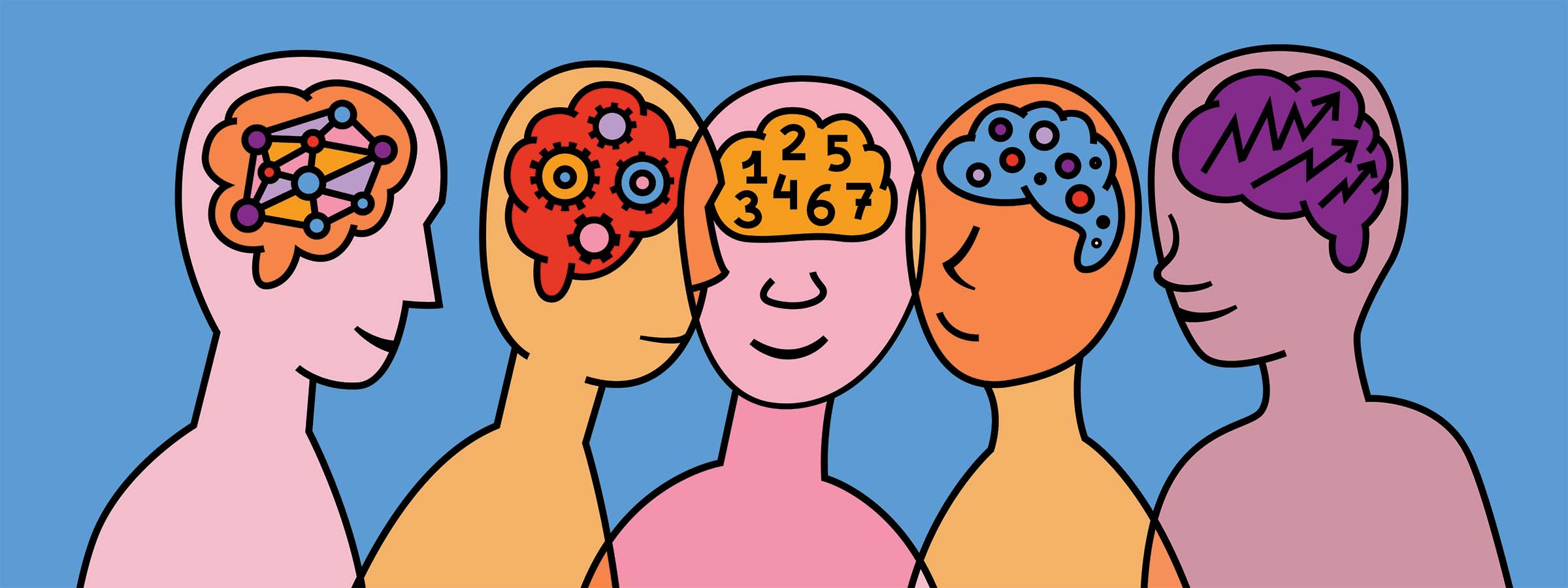 Graphic showcasing the unique way neurodiversity students' brains work.