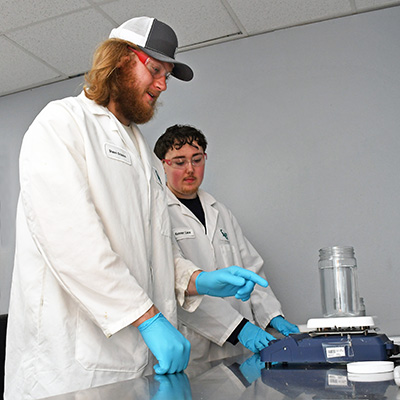 San Jacinto College interns at AGT Labs