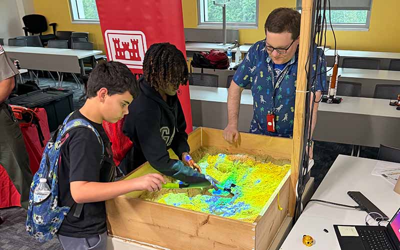 Hands-on activity at San Jacinto College's STEAMagination event