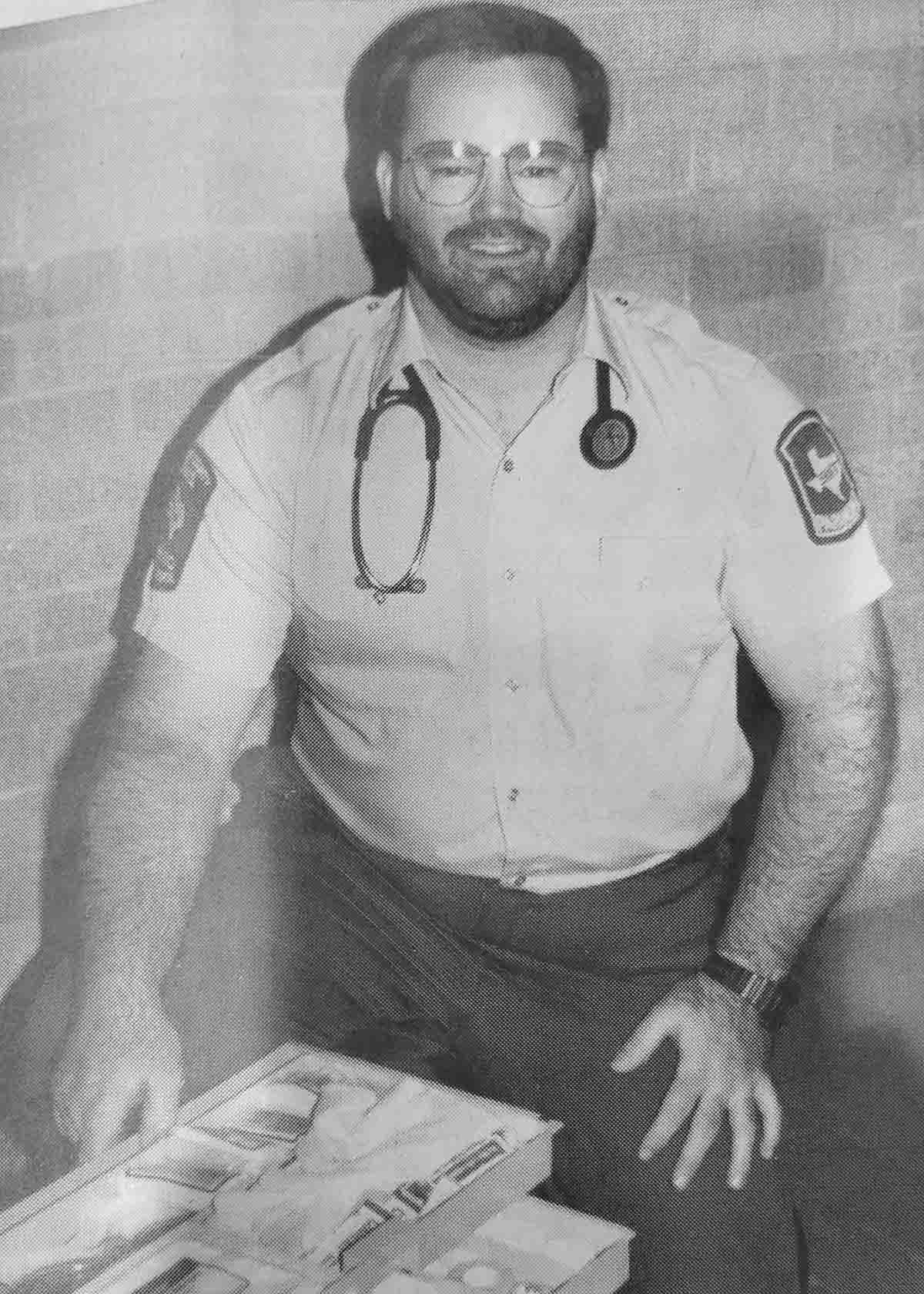 Shawn Salter as a young paramedic.